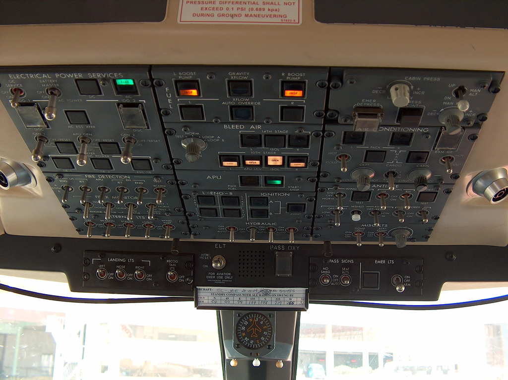 Panel superior del CRJ-200